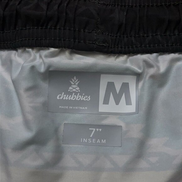 Chubbies The Quests Shorts Mens M Lined Performance Drawstring Aztec Print Gray - Picture 5 of 6